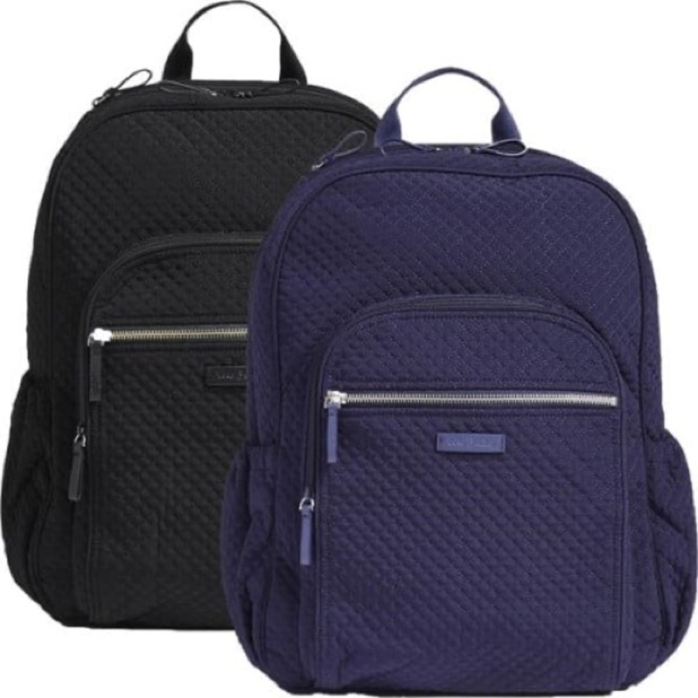 Vera Bradley Navy Quilted Backpack and Navy Quilted Wallet Included